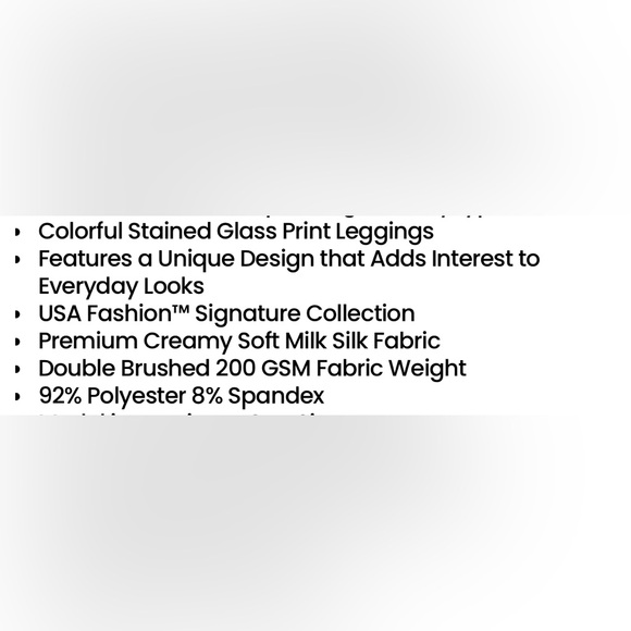 NWT Women’s Creamy Soft Stained Glass Cathedral Extra Plush Size Leggings 2X-5X - Picture 8 of 8